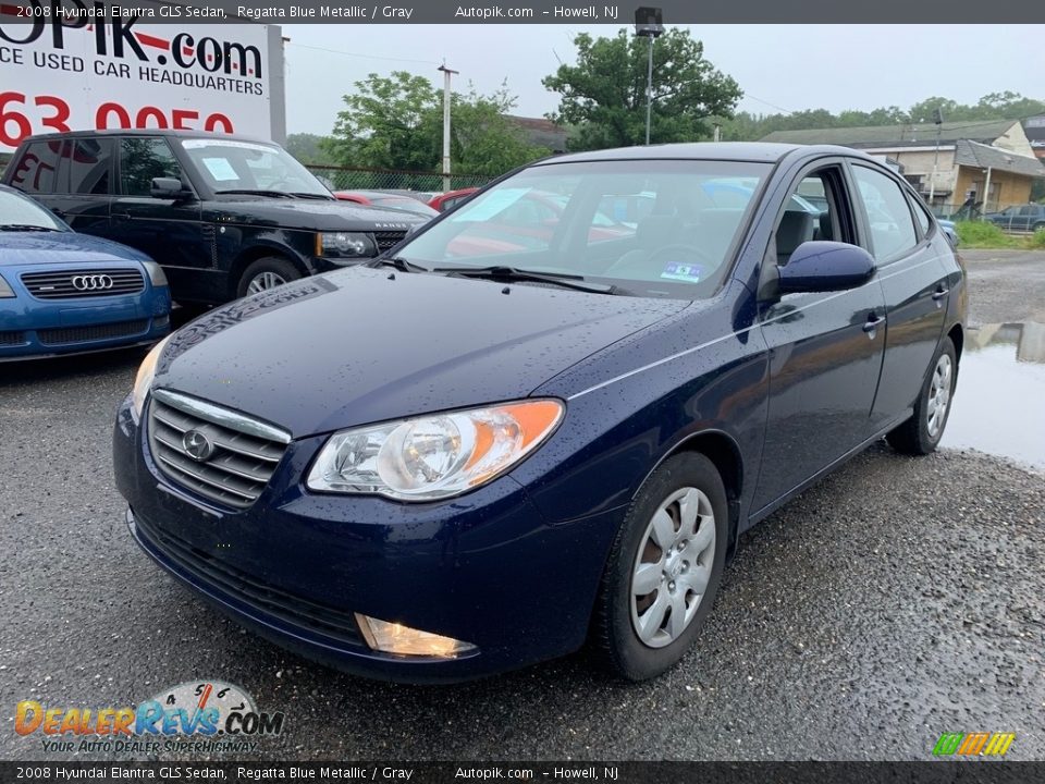 2008 Hyundai Elantra GLS Sedan Regatta Blue Metallic / Gray Photo #18