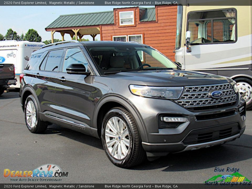 2020 Ford Explorer Limited Magnetic Metallic / Sandstone Photo #7