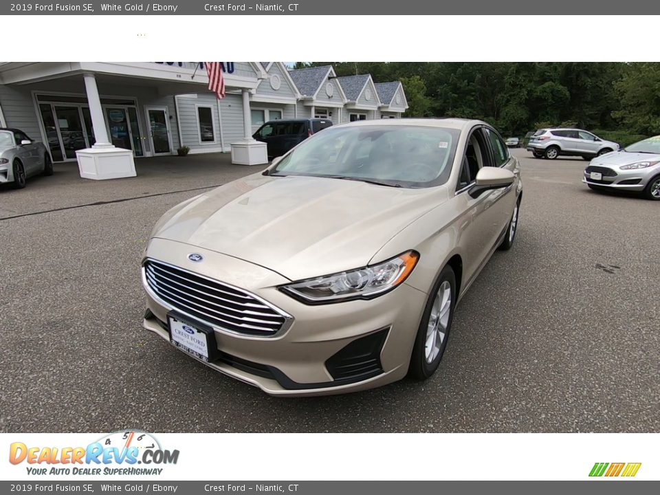 2019 Ford Fusion SE White Gold / Ebony Photo #3