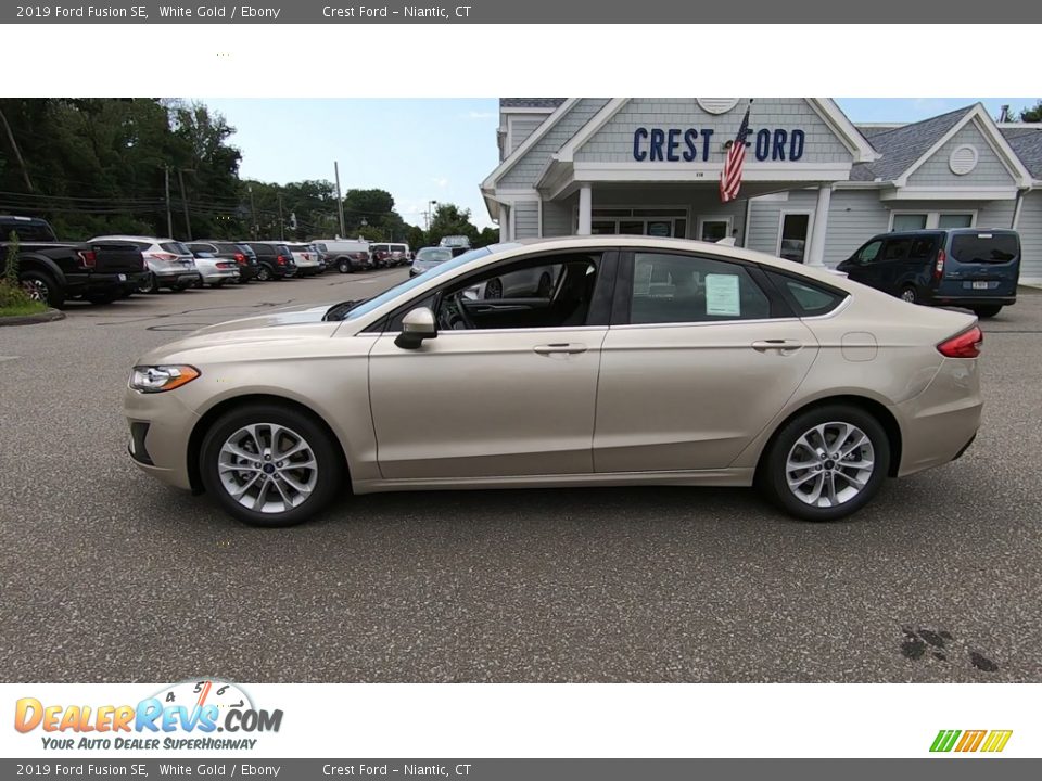 2019 Ford Fusion SE White Gold / Ebony Photo #4
