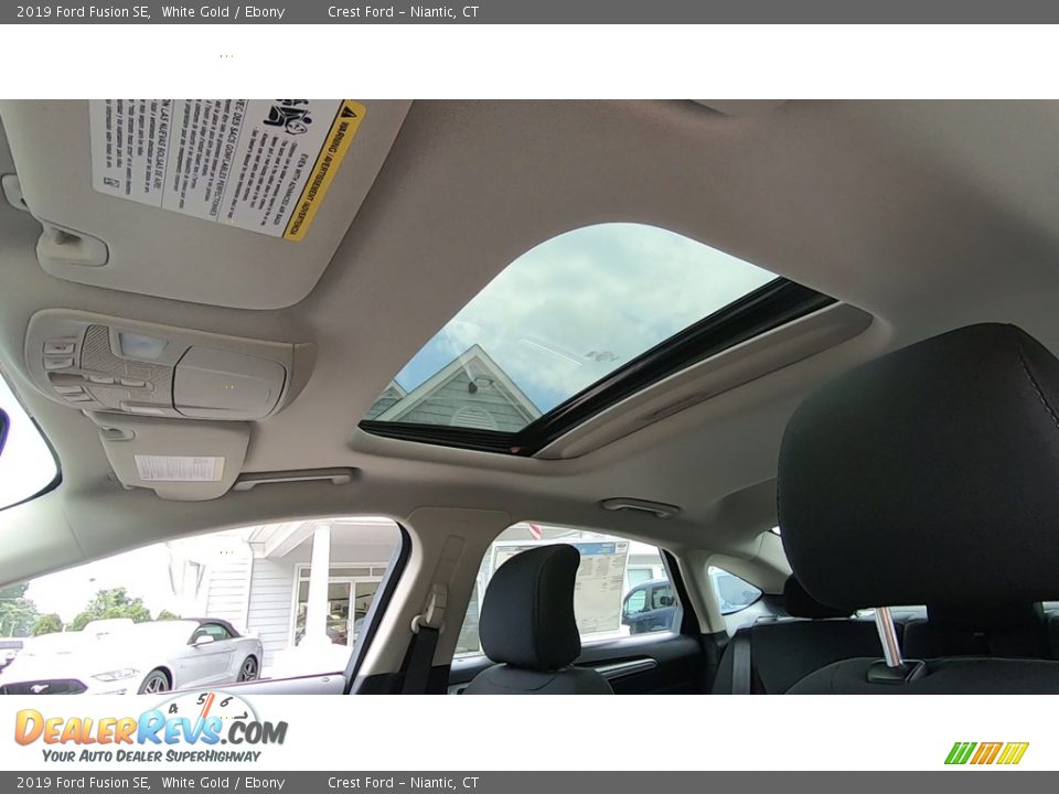 2019 Ford Fusion SE White Gold / Ebony Photo #18