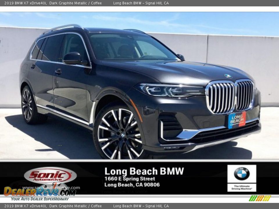 2019 BMW X7 xDrive40i Dark Graphite Metallic / Coffee Photo #1