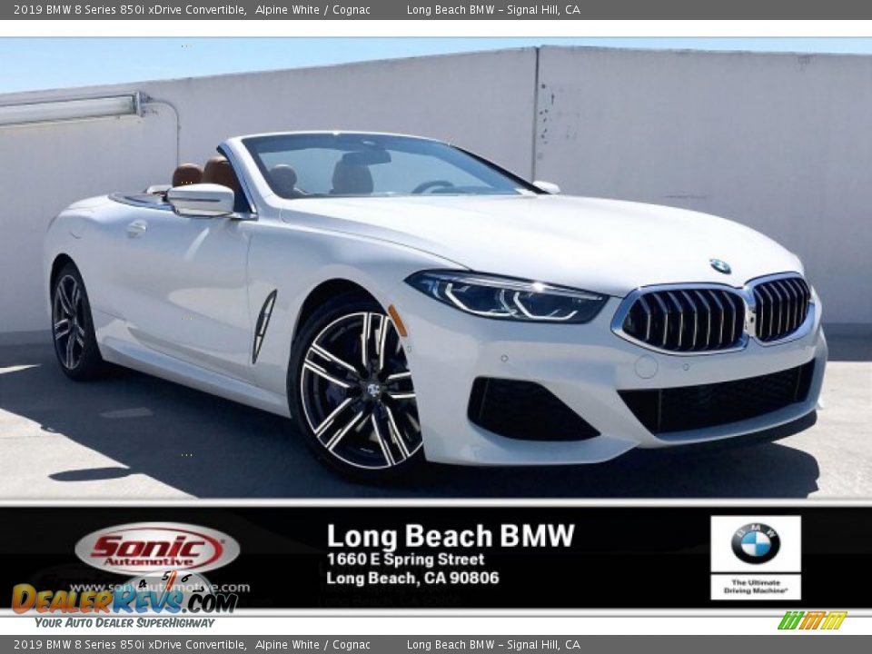 2019 BMW 8 Series 850i xDrive Convertible Alpine White / Cognac Photo #1