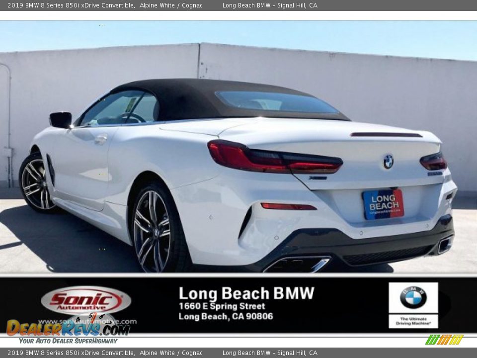 2019 BMW 8 Series 850i xDrive Convertible Alpine White / Cognac Photo #2