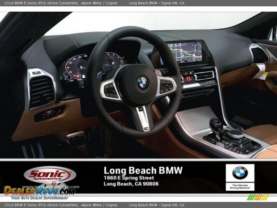 2019 BMW 8 Series 850i xDrive Convertible Alpine White / Cognac Photo #4