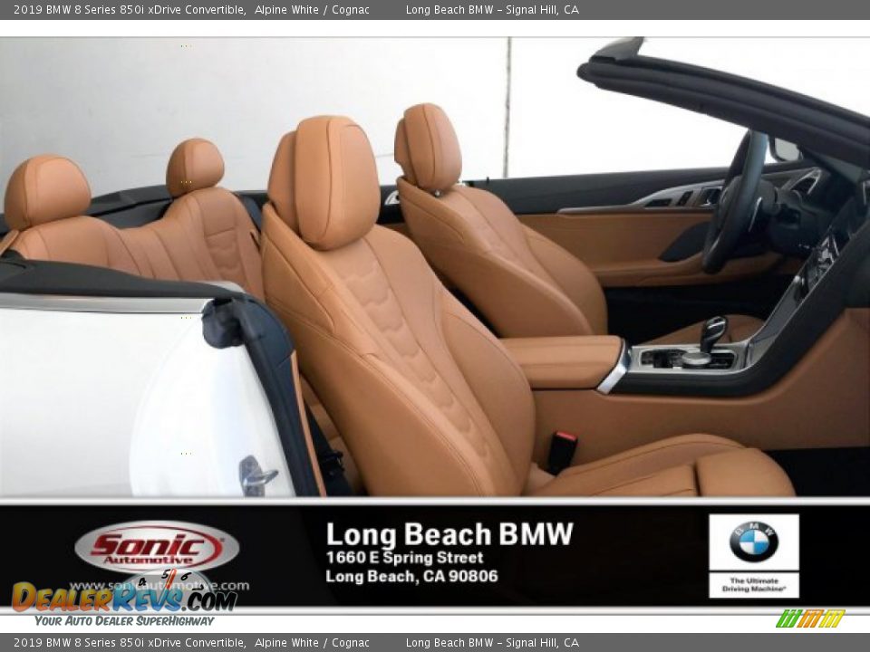 2019 BMW 8 Series 850i xDrive Convertible Alpine White / Cognac Photo #7