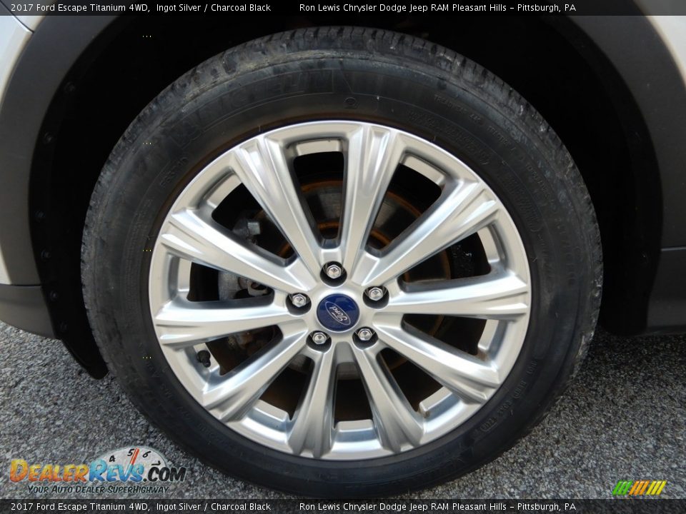 2017 Ford Escape Titanium 4WD Ingot Silver / Charcoal Black Photo #10