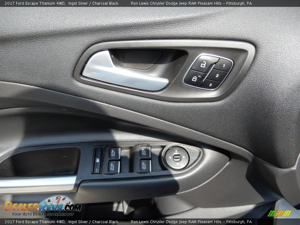 2017 Ford Escape Titanium 4WD Ingot Silver / Charcoal Black Photo #14