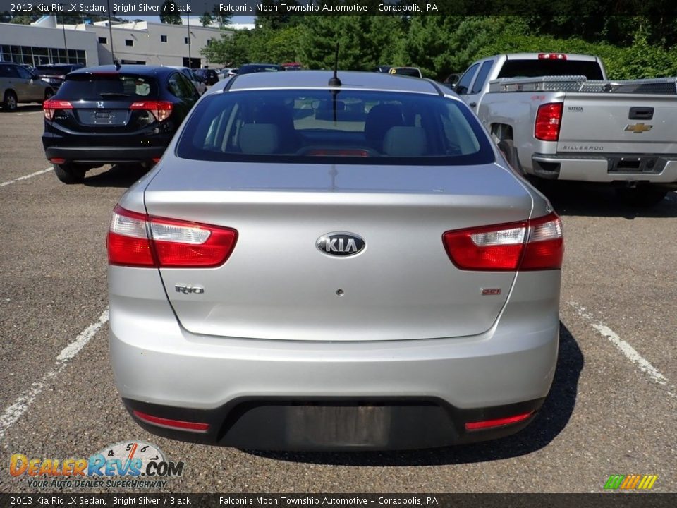 2013 Kia Rio LX Sedan Bright Silver / Black Photo #3