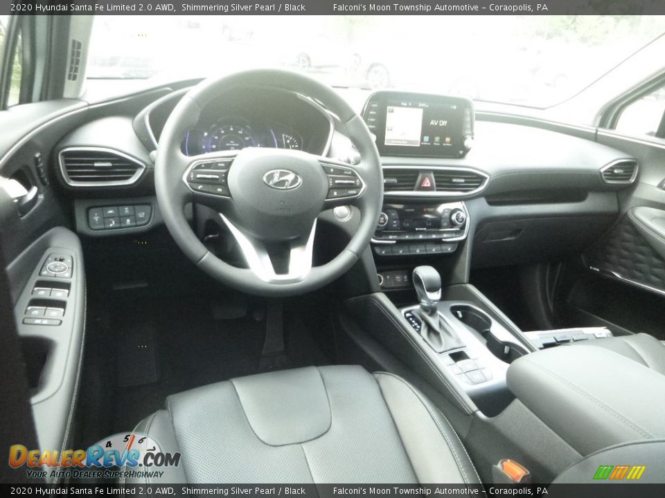 Black Interior - 2020 Hyundai Santa Fe Limited 2.0 AWD Photo #9