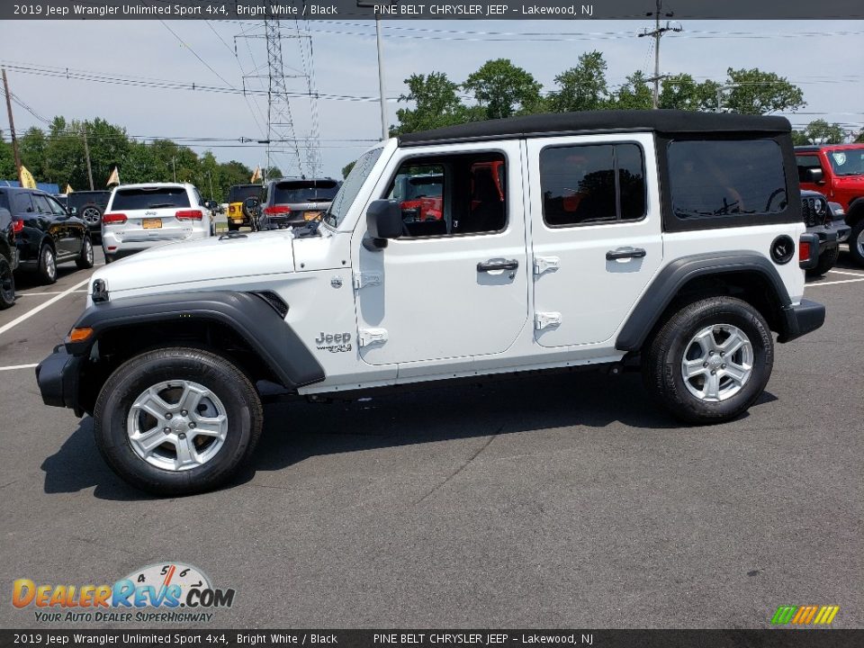 Bright White 2019 Jeep Wrangler Unlimited Sport 4x4 Photo #3