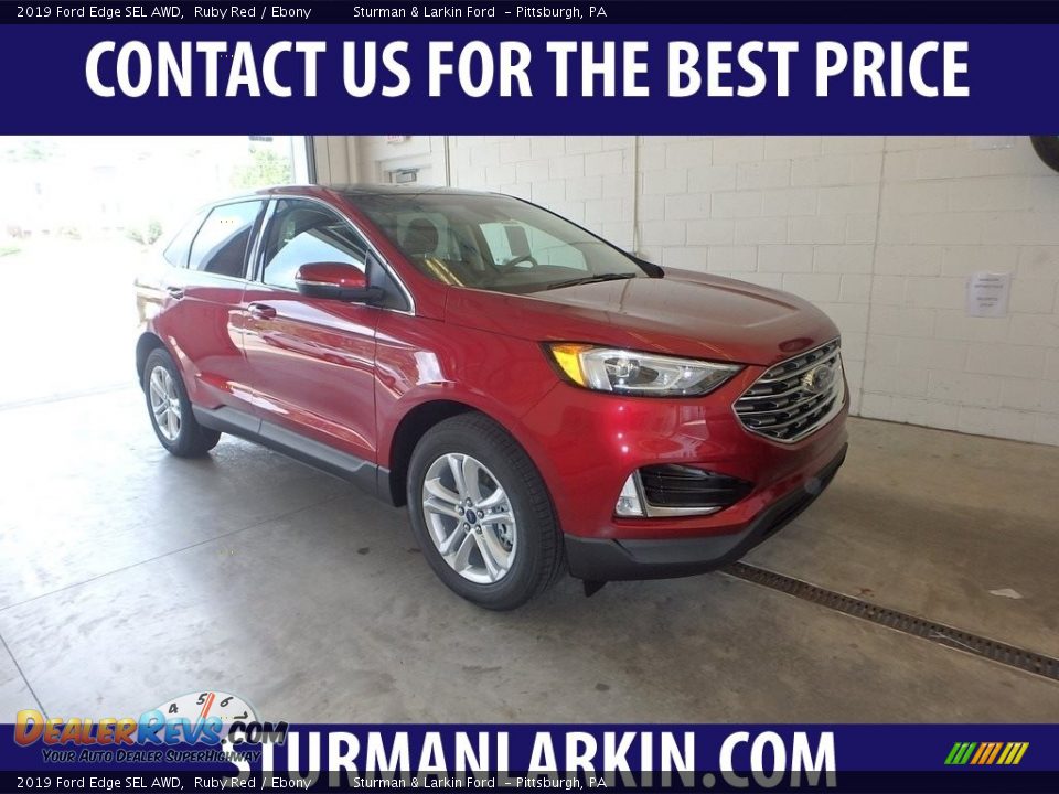 2019 Ford Edge SEL AWD Ruby Red / Ebony Photo #1