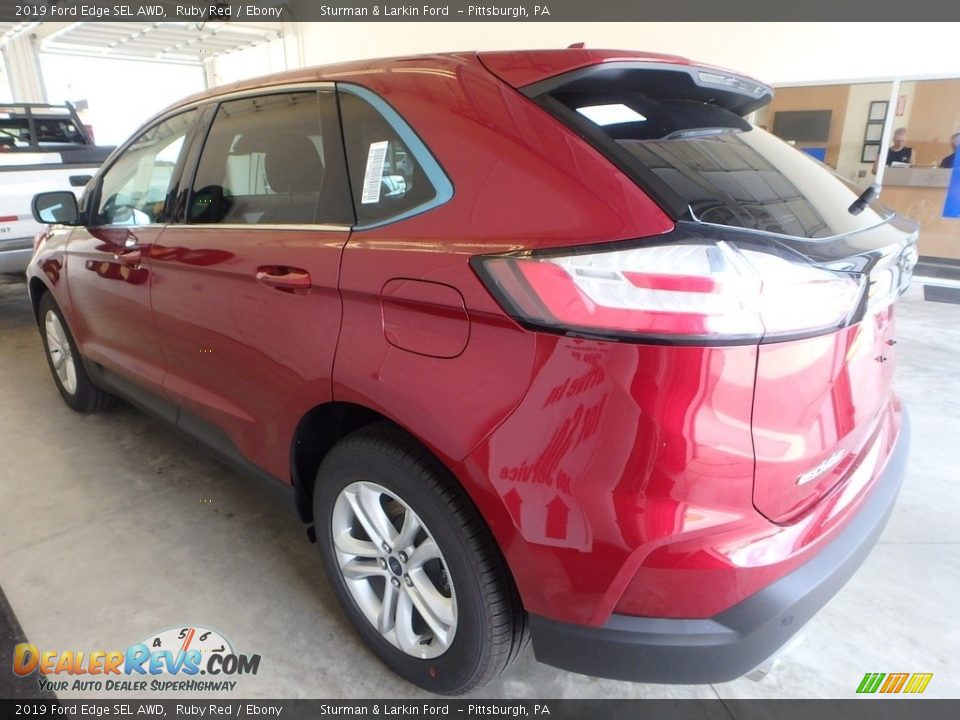 2019 Ford Edge SEL AWD Ruby Red / Ebony Photo #4