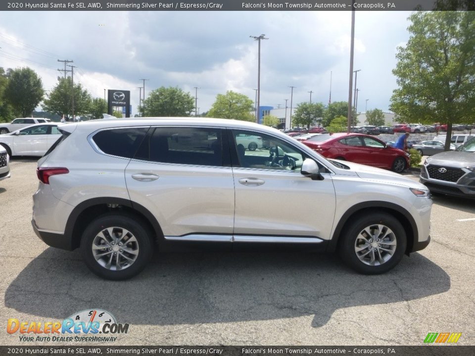 2020 Hyundai Santa Fe SEL AWD Shimmering Silver Pearl / Espresso/Gray Photo #1