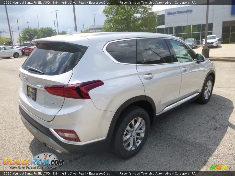 2020 Hyundai Santa Fe SEL AWD Shimmering Silver Pearl / Espresso/Gray Photo #2