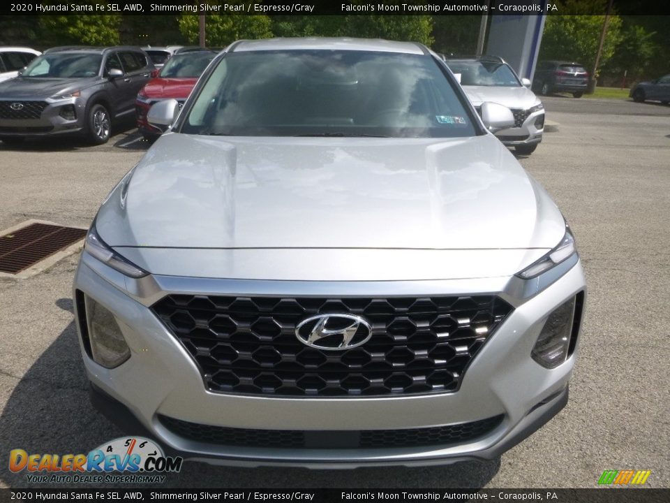 2020 Hyundai Santa Fe SEL AWD Shimmering Silver Pearl / Espresso/Gray Photo #4
