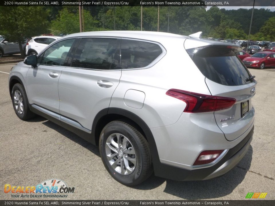 2020 Hyundai Santa Fe SEL AWD Shimmering Silver Pearl / Espresso/Gray Photo #6