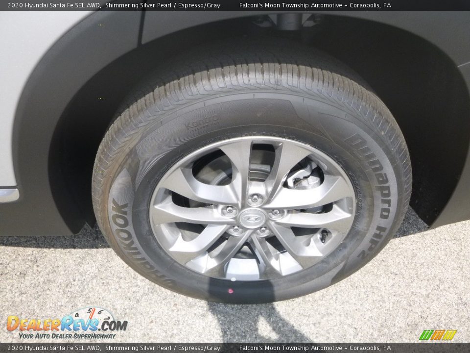 2020 Hyundai Santa Fe SEL AWD Shimmering Silver Pearl / Espresso/Gray Photo #7
