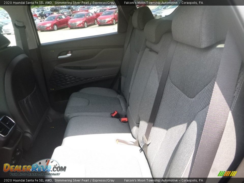 2020 Hyundai Santa Fe SEL AWD Shimmering Silver Pearl / Espresso/Gray Photo #8
