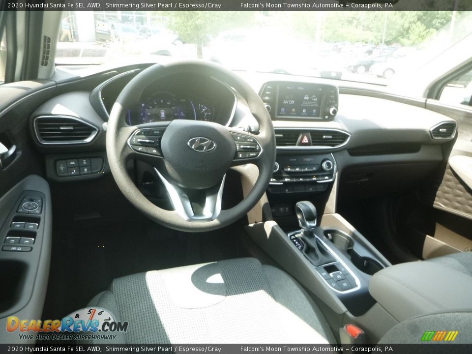 2020 Hyundai Santa Fe SEL AWD Shimmering Silver Pearl / Espresso/Gray Photo #9