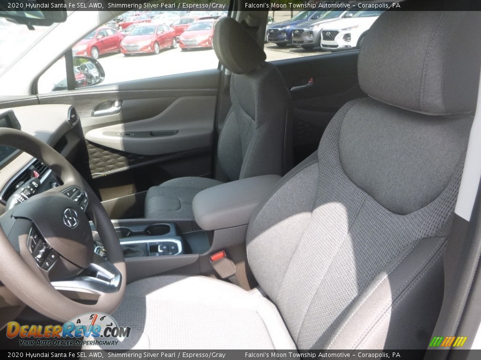 2020 Hyundai Santa Fe SEL AWD Shimmering Silver Pearl / Espresso/Gray Photo #10