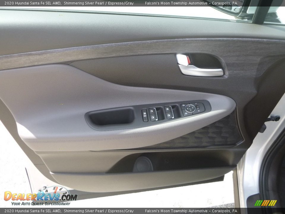 2020 Hyundai Santa Fe SEL AWD Shimmering Silver Pearl / Espresso/Gray Photo #11