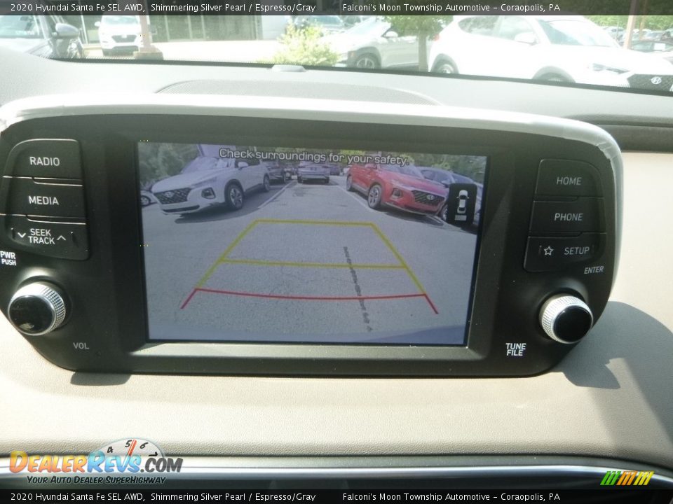 2020 Hyundai Santa Fe SEL AWD Shimmering Silver Pearl / Espresso/Gray Photo #14