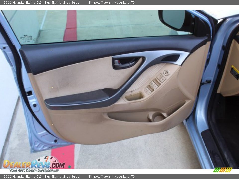 2011 Hyundai Elantra GLS Blue Sky Metallic / Beige Photo #10