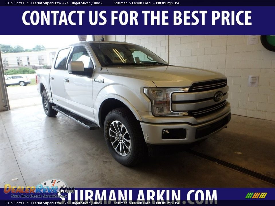 2019 Ford F150 Lariat SuperCrew 4x4 Ingot Silver / Black Photo #1