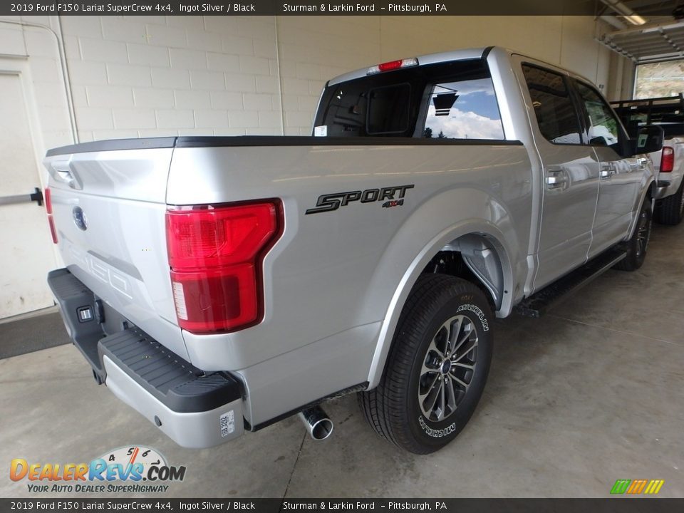 2019 Ford F150 Lariat SuperCrew 4x4 Ingot Silver / Black Photo #2