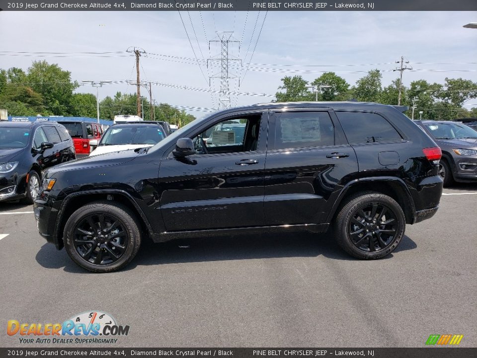 2019 Jeep Grand Cherokee Altitude 4x4 Diamond Black Crystal Pearl / Black Photo #3