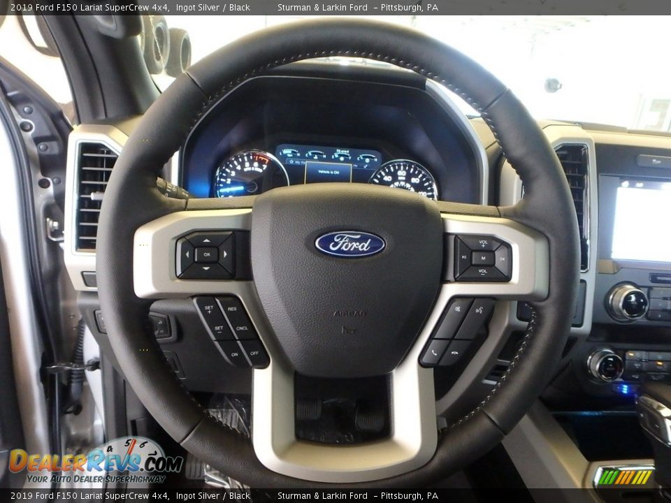2019 Ford F150 Lariat SuperCrew 4x4 Ingot Silver / Black Photo #14