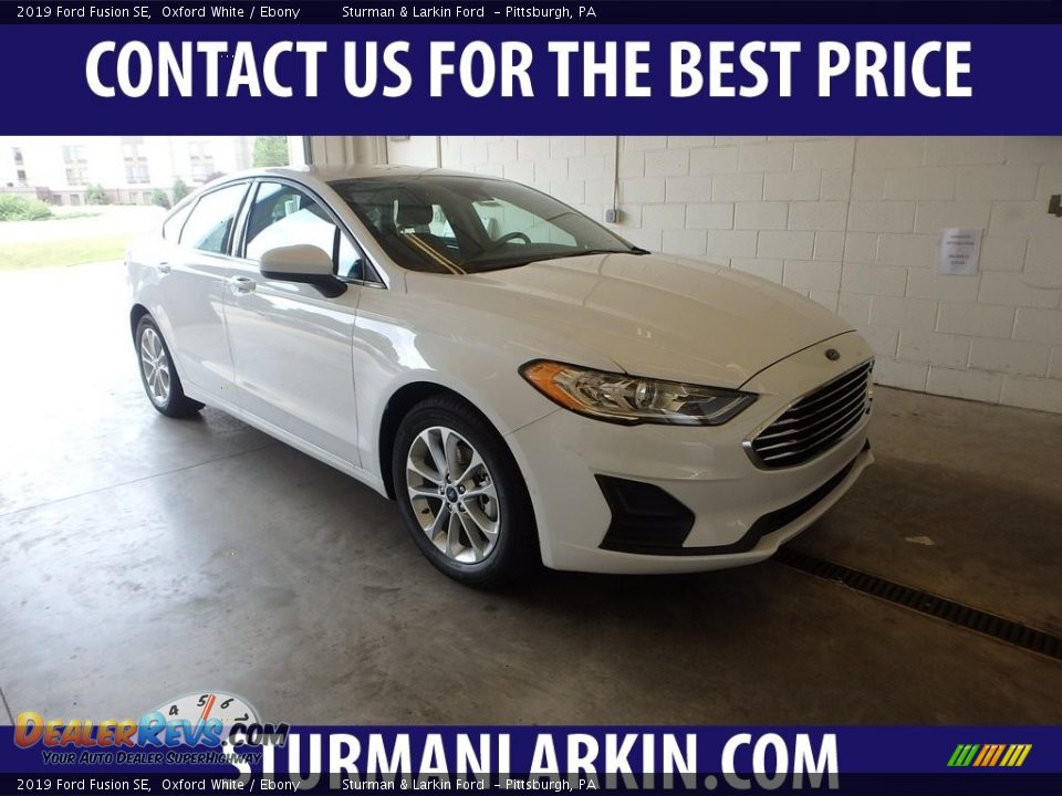2019 Ford Fusion SE Oxford White / Ebony Photo #1