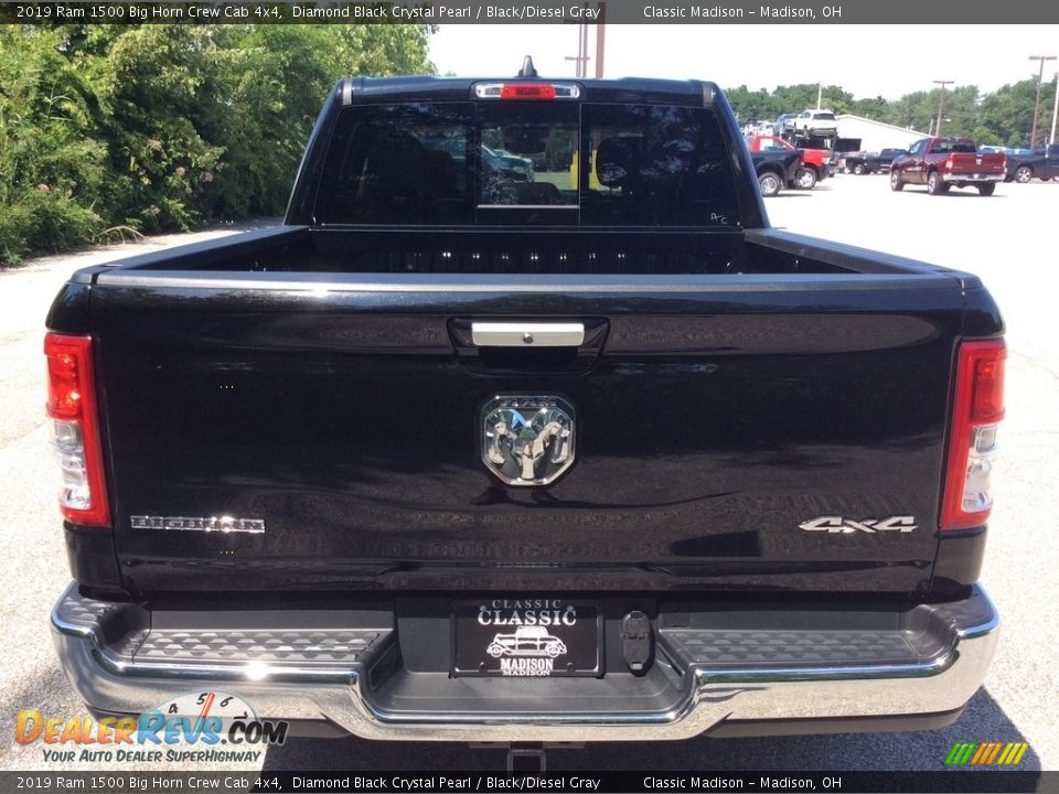 2019 Ram 1500 Big Horn Crew Cab 4x4 Diamond Black Crystal Pearl / Black/Diesel Gray Photo #8