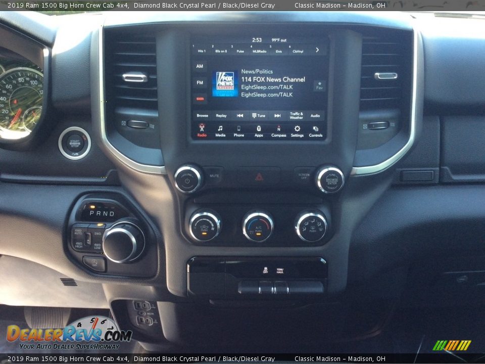 2019 Ram 1500 Big Horn Crew Cab 4x4 Diamond Black Crystal Pearl / Black/Diesel Gray Photo #13
