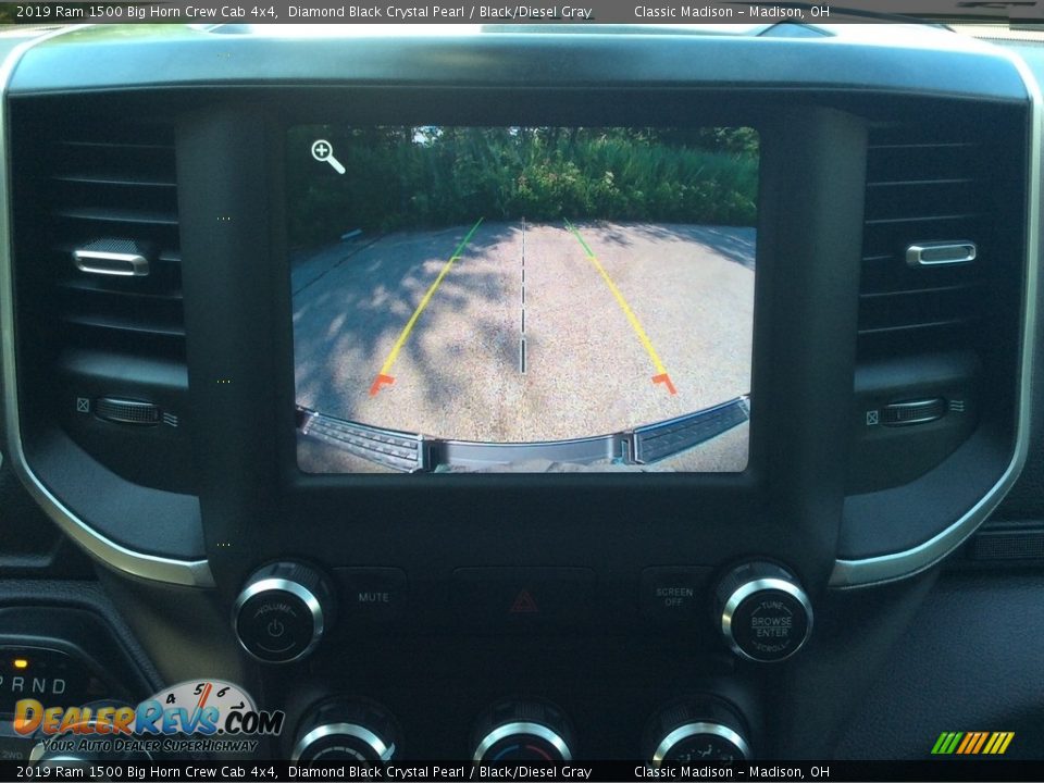 2019 Ram 1500 Big Horn Crew Cab 4x4 Diamond Black Crystal Pearl / Black/Diesel Gray Photo #14