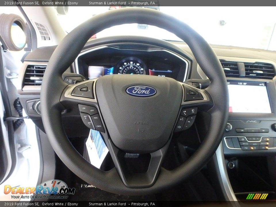 2019 Ford Fusion SE Oxford White / Ebony Photo #14