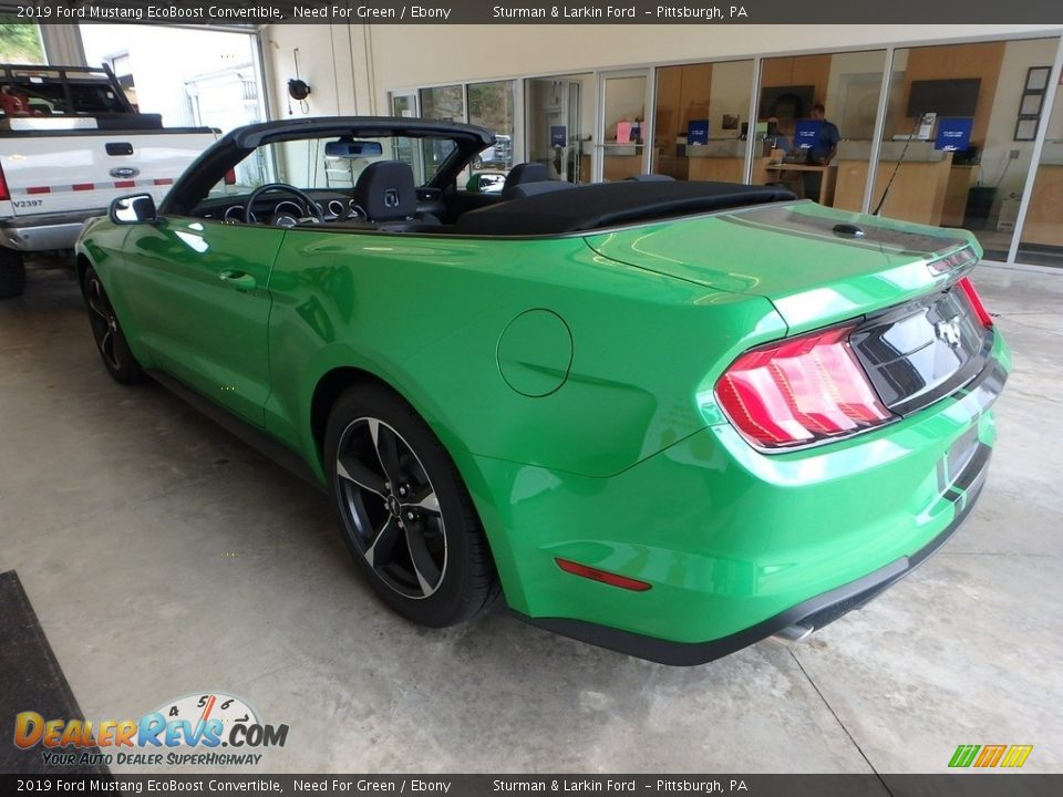 2019 Ford Mustang EcoBoost Convertible Need For Green / Ebony Photo #4