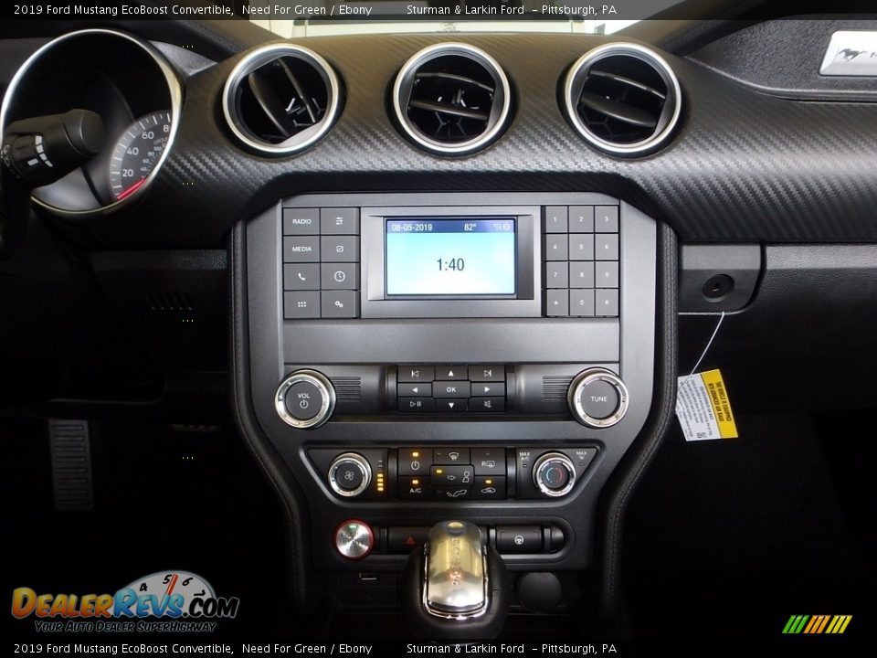 Controls of 2019 Ford Mustang EcoBoost Convertible Photo #13