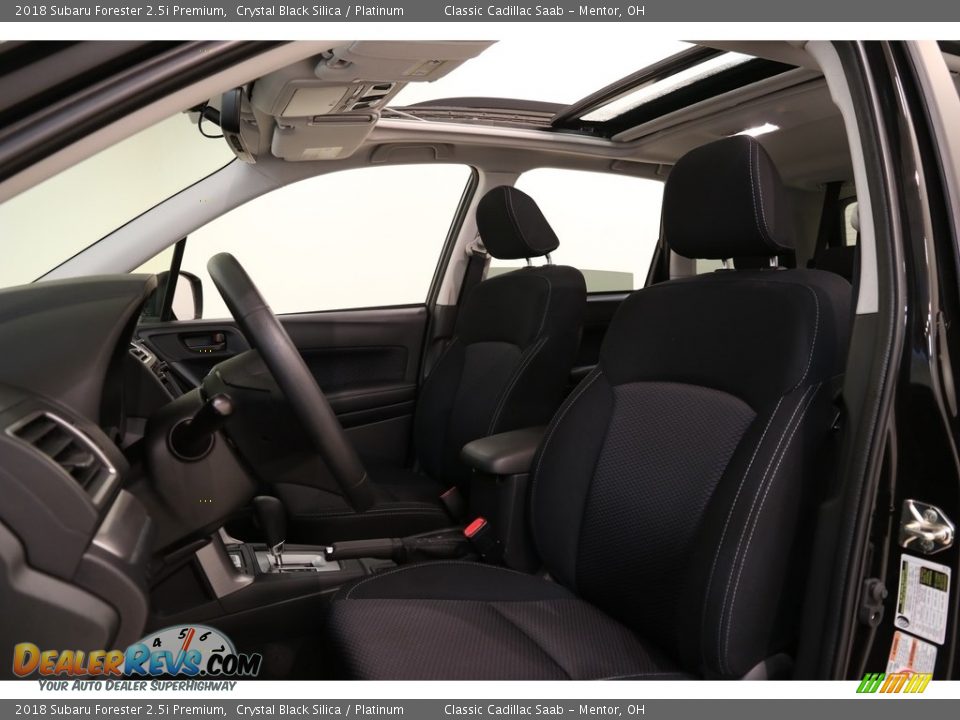 2018 Subaru Forester 2.5i Premium Crystal Black Silica / Platinum Photo #5