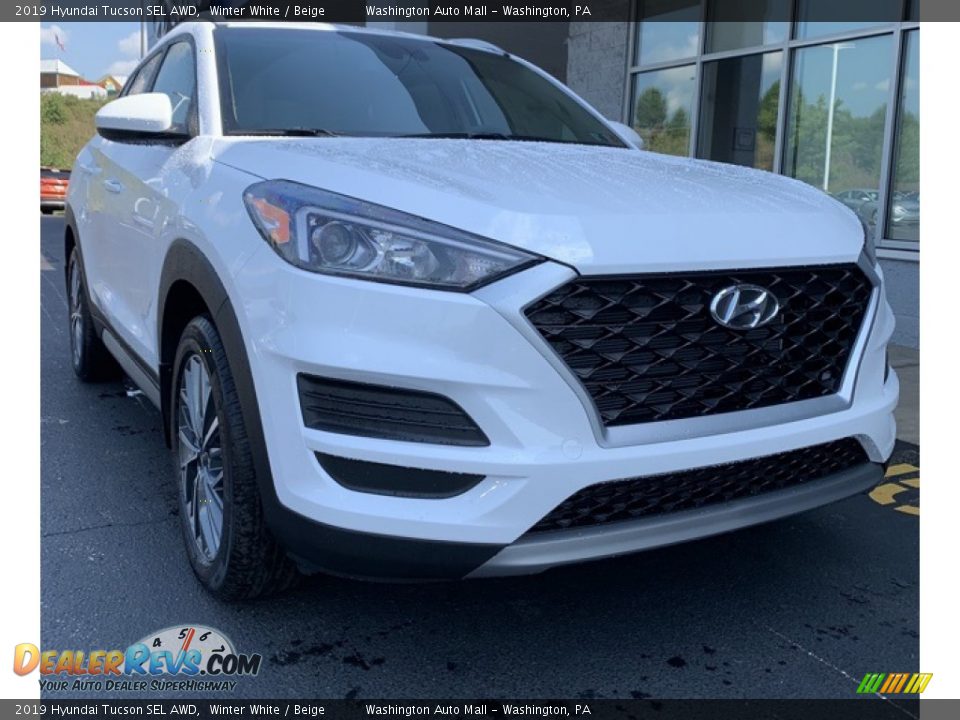2019 Hyundai Tucson SEL AWD Winter White / Beige Photo #1