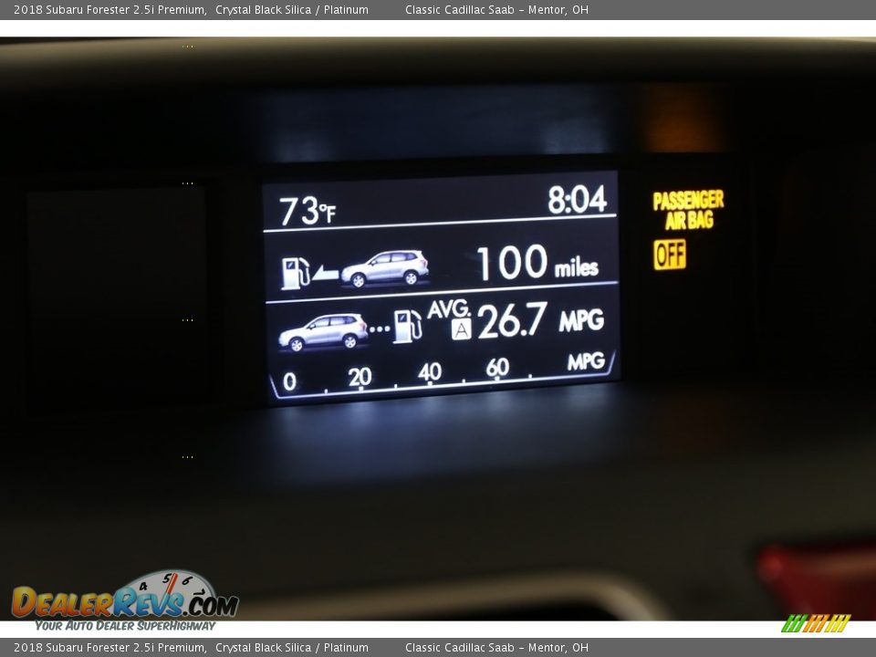 2018 Subaru Forester 2.5i Premium Crystal Black Silica / Platinum Photo #11