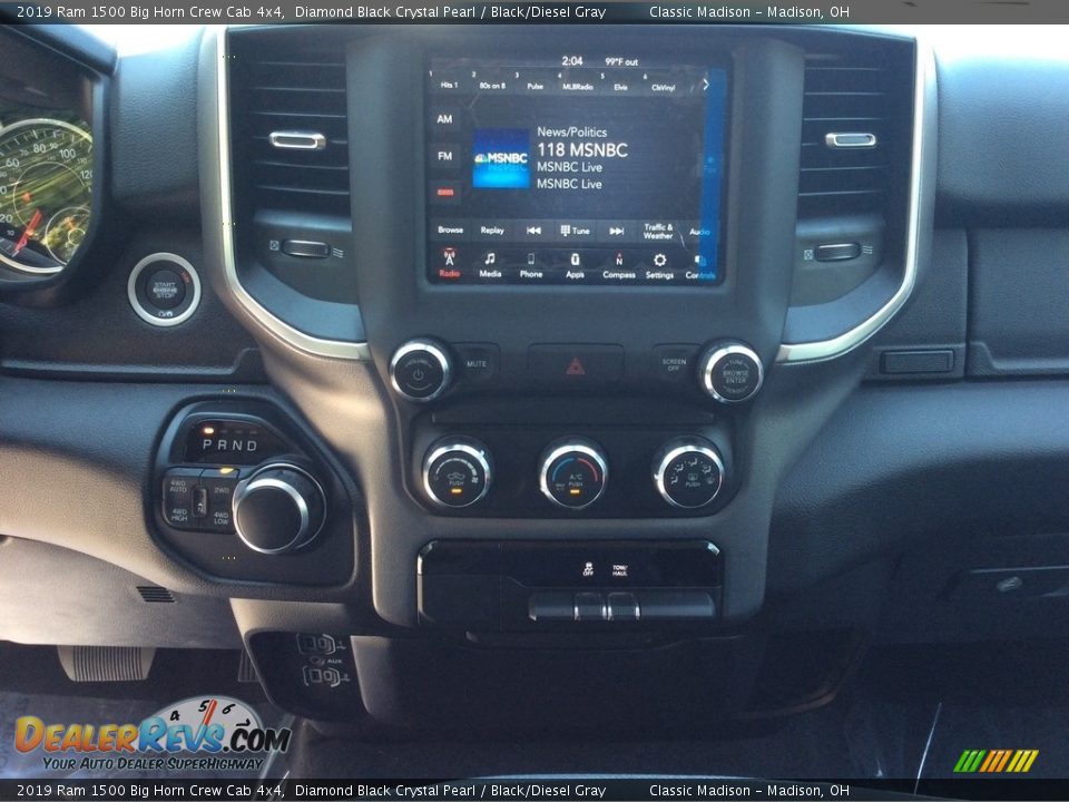 2019 Ram 1500 Big Horn Crew Cab 4x4 Diamond Black Crystal Pearl / Black/Diesel Gray Photo #13