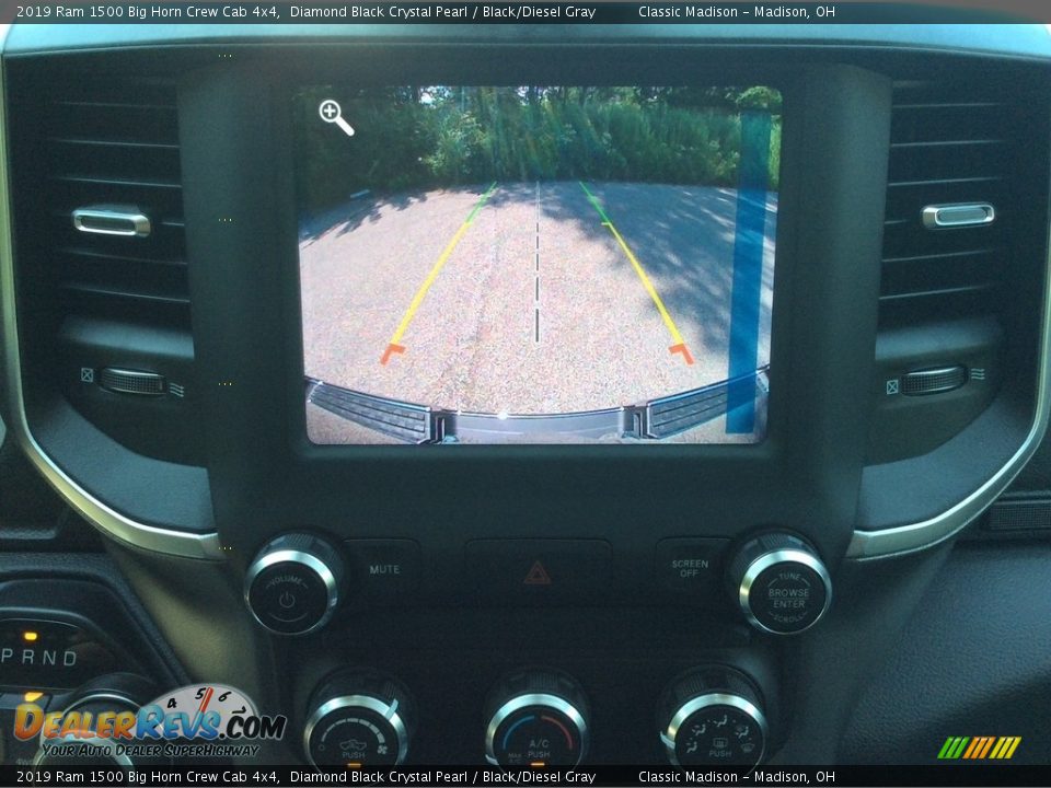 2019 Ram 1500 Big Horn Crew Cab 4x4 Diamond Black Crystal Pearl / Black/Diesel Gray Photo #14