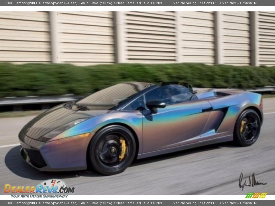 2008 Lamborghini Gallardo Spyder E-Gear Giallo Halys (Yellow) / Nero Perseus/Giallo Taurus Photo #1