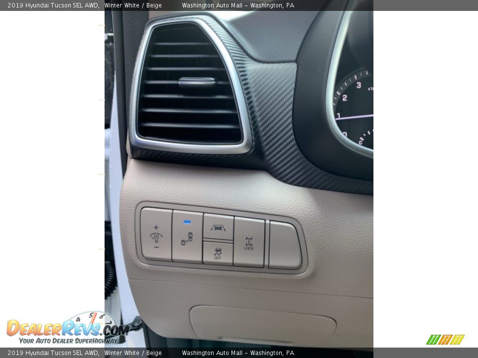 2019 Hyundai Tucson SEL AWD Winter White / Beige Photo #13