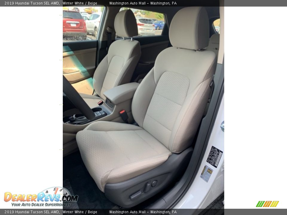 2019 Hyundai Tucson SEL AWD Winter White / Beige Photo #15