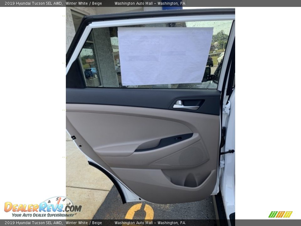 2019 Hyundai Tucson SEL AWD Winter White / Beige Photo #17