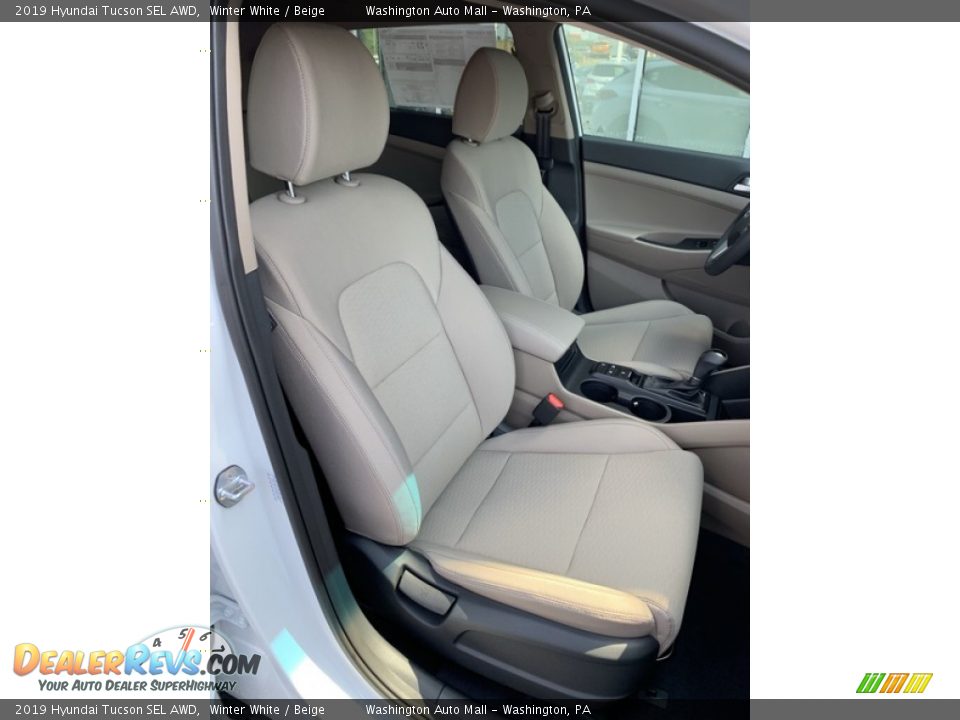 2019 Hyundai Tucson SEL AWD Winter White / Beige Photo #28