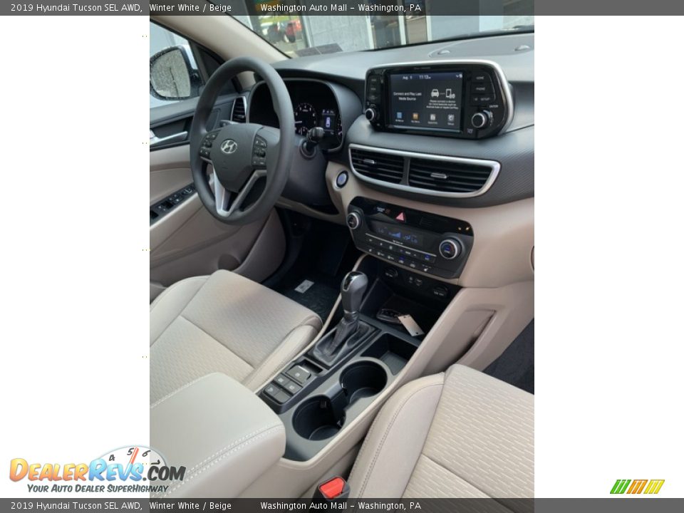 2019 Hyundai Tucson SEL AWD Winter White / Beige Photo #29